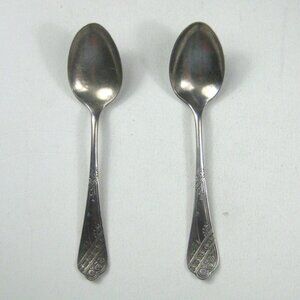 Holmes and Edwards Vintage Silver Plated Teaspoons Set Of 2 Spoons